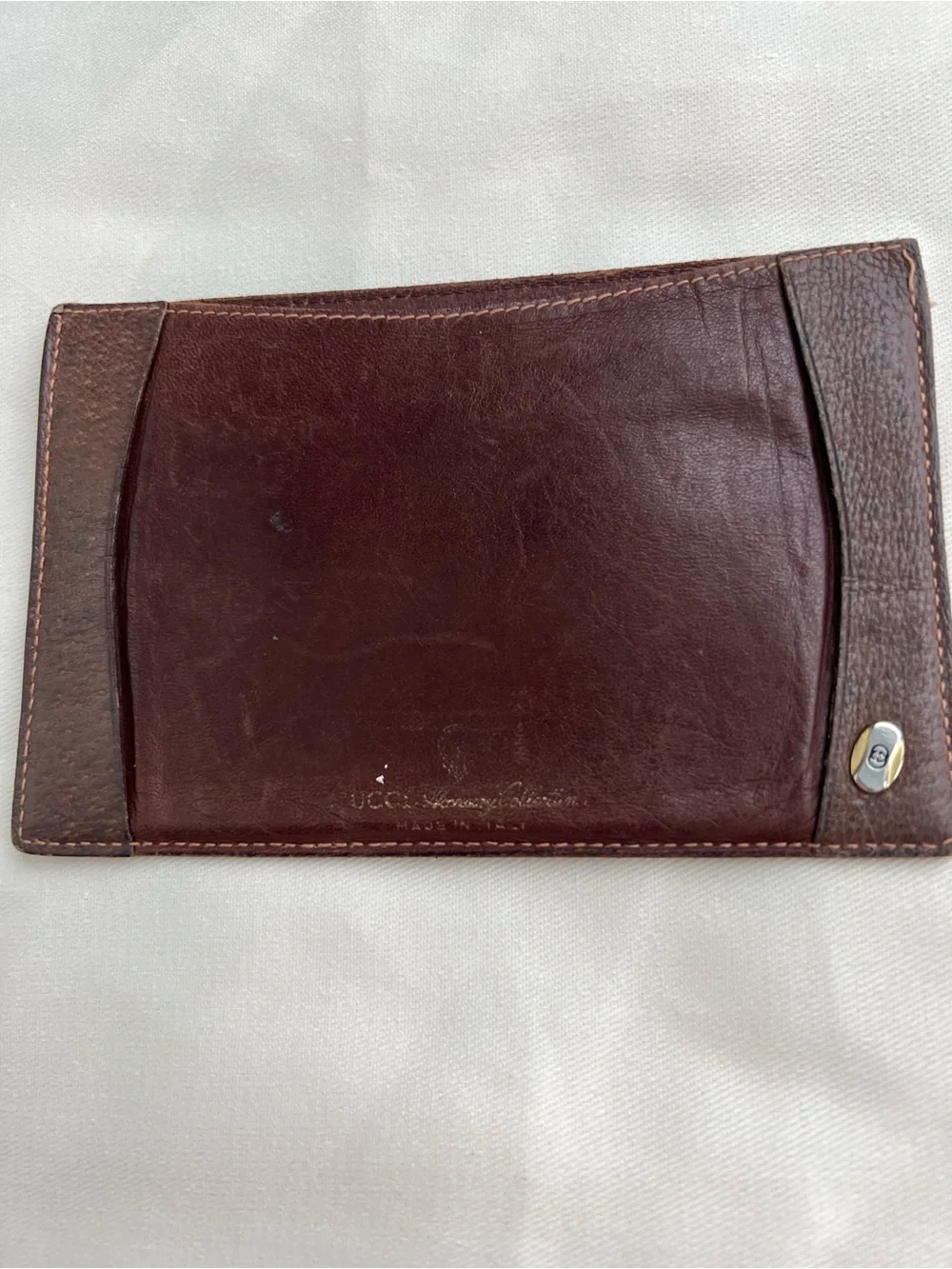 Gucci Beige & Brown Monogram Card Holder